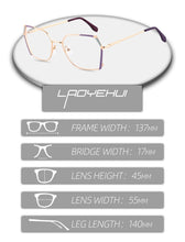 Carica l&#39;immagine nel visualizzatore di Gallery, Square Women&#39;s Prescription Glasses Frame For Women Eyewear Female Fake Eyeglasses Without Diopter Metal Vintage Fashion 2022