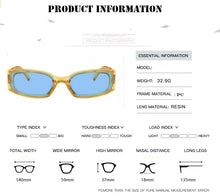 Load image into Gallery viewer, 2022 Luxury Italy  Designer  Lady Square Sunglasses Women Vintage Transparent yellow blue Sun Glasses For Female UV400
