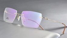 Carica l&#39;immagine nel visualizzatore di Gallery, Titanium Alloy Screwless Eyewear Rimless Men Glasses Frame Ultralight Square Eyeglasses Myopia Prescription Spectacles Frameless