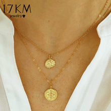 Load image into Gallery viewer, Fashion Gold Moon Star Coin Necklace For Women Bijoux Heart Choker Long Pendants Necklaces 2020 Geometric Vintage Jewelry