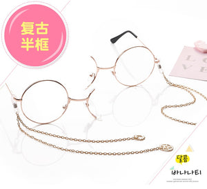 Lolita retro half-frame gear monocle student secondary element personalized glasses