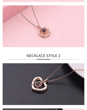 Load image into Gallery viewer, I Love You Necklace 100 Languages Heart Love Necklace Love Memory Projection Pendant Necklace for Women Gifts for Mother&#39;s Day
