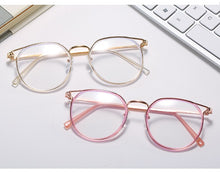 Load image into Gallery viewer, Cat Eye Glasses Frames Anti Blue Light Eyeglasses for Women Retro Optical Spectacles Ladies Fake Eyewear Myopia Frame