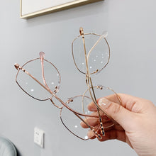 Load image into Gallery viewer, Transparent Glasses Frames Women Retro Oversized Optical  Eyeglasses Female Fashion Irregular Metal Myopia Frame