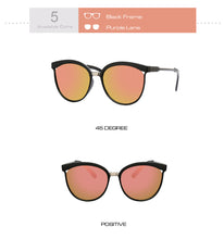 Load image into Gallery viewer, Black Cat Eye Sunglasses Women Luxury Eyewear Black Retro Female Sunglass Mirror Round Cateye Glasses For Woman