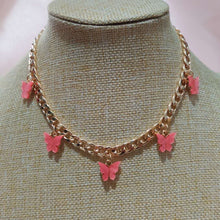Load image into Gallery viewer, Punk Gold  Silver Color Chain 5 Butterfly Pendant Necklace for Women Wedding Party Statement 2020 Cute Choker Necklaces Jewelry