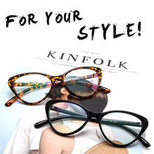 Load image into Gallery viewer, Women Cat Eye Spectacle Eyeglasses Frame Men Clear Lens Optical Plain Glasse Frame Computer Glasses Myopic Glasses Unisex