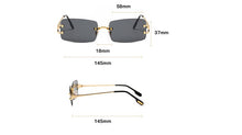 Carica l'immagine nel visualizzatore di Gallery, Retro Rimless Sunglasses Women Men Retro Brand Designer Sunglasses Sunglasses Women Men Rectangular Glasses UV400 Oculos De Sol