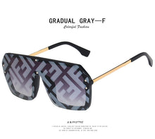 Load image into Gallery viewer, NEW Oversized FF Sunglasses 2022 Women Luxury Brand Fashion Flat Top One Piece Sun Glasses Men Gafas Shade Mirror UV400