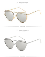 Load image into Gallery viewer, Classic Cat Eye Sunglasses Women 2022 Metal Big Cateye Sun Glasses For Ladies Vintage Mirror Shades Oculos UV400