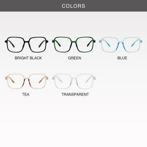 Retro Computer Spectacles Clear Glasses Frame Women Men Transparent Lens Myopia Optical Eyeglasses Oversized Square Frames