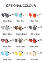 Load image into Gallery viewer, Classic Gothic Steampunk Sunglasses Women Brand Designer Vintage Round Metal Frame Sun Glasses Female Male High Quality UV400