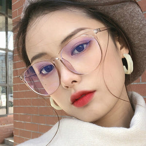 Anti Blue Light Glasses Blocking Filter Round Computer Glasses Men Women Super Light Frame Eyeglasses Pink Clear Spectacles