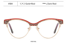 Load image into Gallery viewer, Luxury Retro Cat Eye Optical Glasses Frame Women Carved Design Acetate Myopia Eyeglasses Frame Ladies Prescription Spectacles