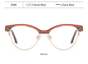 Luxury Retro Cat Eye Optical Glasses Frame Women Carved Design Acetate Myopia Eyeglasses Frame Ladies Prescription Spectacles