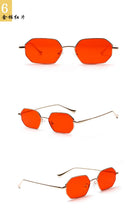 Load image into Gallery viewer, Women Retro Classic Small polygon Sunglasses Men Women Luxury Vintage Black Mirrors Colour transparent lens Sun Glasses UV400