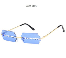 Load image into Gallery viewer, Small Rectangle Rimless Sunglasses Women NEW Fashion Blade Shape Vintage Hollow Eyeglasses Women Razor Gafas Punk UV400 Alloy