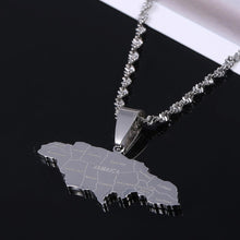 Carica l&#39;immagine nel visualizzatore di Gallery, Stainless Steel Gold Color Jamaica Pendant Necklaces Fashion Jamaican Flag Charm Jewelry