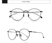 Load image into Gallery viewer, Pure Titanium Glasses Men Vintage Round Eyewear Myopia Optical Prescription Brand Designer Eyeglasses Frame Women