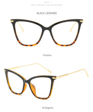 Load image into Gallery viewer, RBENN Lady Cat Eye Glasses Frames For Women Sexy Oversized Metal Frame Brand Designer Optical Eyeglasses Fashion Eyewear Female