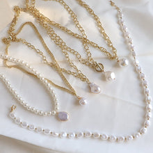 Load image into Gallery viewer, Necklace Pendant Imitation Pearl Necklace For Women Metal Strip Chain Necklace Jewelry