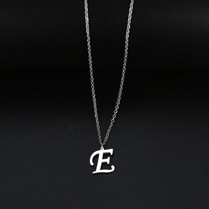 Women A-Z Alphabet Letter Pendant Necklaces Personalization Stainless Steel Necklace Glamour Jewelry