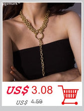 Carica l&#39;immagine nel visualizzatore di Gallery, Punk Unique Imitation Pearl Chain Necklace for Women Wedding Steampunk 2020 Gothic Twisted Chunky Thick Choker Necklace Jewelry