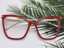 Load image into Gallery viewer, Sexy Red Eyeglasses Frame Women Cat Eye Glasses Clear Lens Sunglasses Frame Fashion Spectacles Oversized Eyewear Metal Legs