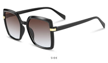 Load image into Gallery viewer, 2022 Sunglasses Women Gradient Fashion Brand Designer  retro square frame Women Sunglasses UV400 Black Shades oversized oculos
