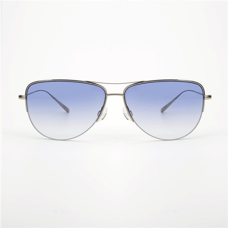 Super light 12g Strummer Sunglasses Pure Titanium Frame with Gradient lens Pilot Sunglasses Men Unisex OV1004S sunglasses