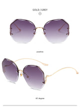 Load image into Gallery viewer, 2022 New Women Sunglasses Rimless UV400 Brand Designer High Quality Gradient Sun Glasses Female oculos