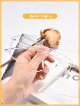 Load image into Gallery viewer, Transparent Retro Double Beam Flat Glasses Myopia Glasses Frame Trend Men And Women Art Glasses Frames Optical Eyewear D138