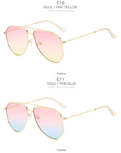 Load image into Gallery viewer, Classic Aviation Sunglasses Women Men Pilot Driving Metal Frame Sun Glasses Male UV400 pink Gafas De Sol For Men Gradient Purple