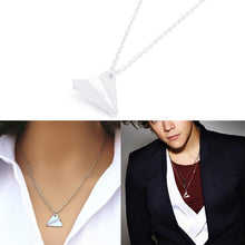 Carica l&#39;immagine nel visualizzatore di Gallery, Korean Simple Necklace Personality Paper Airplane Necklace Hollow Lotus  Animal Paw Pendant Necklace Love Heart Necklace