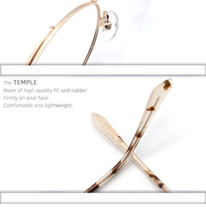 Prescription Glasses Women's Eyeglasses With Frame Myopia Clear Optical Female Eyewear Metal Cat Eye Round Fake Glasses
