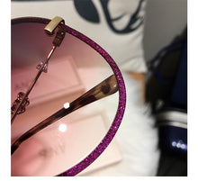 Load image into Gallery viewer, 2022 New Diamond Sunglasses Female Imitation Rhinestones Gradient Color UV400 Women Sunglasses