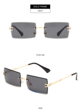 Carica l'immagine nel visualizzatore di Gallery, New Fashion Rimless Sunglasses Women Small Square Sun glasses Luxury Brand Design Metal Sunglass UV400 Shades Eyewear