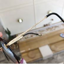 Load image into Gallery viewer, Rimless Cat Eye Sunglasses Women Trendy Sun Glasses Ladies Gradient Shades Framless Eyewear UV400 Mirror