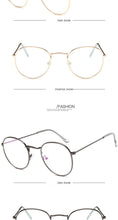 Load image into Gallery viewer, 2022 Glasses Frame Women Luxury Round Eyeglasses Frames Vintage Brand Designer Okulary Blue Light Eyewear Gafas De Mujer