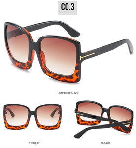 New Fashion Oversized Women Sunglasses Brand Designer Plastic Female Big Frame Gradient Sun Glasses UV400 gafas de sol mujer