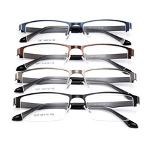 Load image into Gallery viewer, Gmei Optical Men Semi-Rimless Titanium Alloy Glasses Frames for Men Eyewears Flexible Legs IP Electroplating Spectacles Y7047