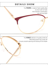 Carica l&#39;immagine nel visualizzatore di Gallery, Cat Eye Round Decorative Glasses Optical Female Computer Prescription Eyewear For Myopia Reading Retro Women&#39;s Eyeglasses Frames