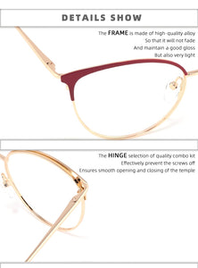 Cat Eye Round Decorative Glasses Optical Female Computer Prescription Eyewear For Myopia Reading Retro Women's Eyeglasses Frames