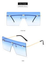 Load image into Gallery viewer, Oversized Rimless Sunglasses Fashion Women Metal Gradient Sun glasses Luxury Lady Sunglass Eyewear UV400 Shades gafas de sol