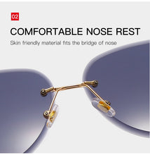 Load image into Gallery viewer, New Fashion Rimless Sunglasses Luxury Brand Design Women Metal Sun glasses Lady UV400 Shades Eyewear Oculos de sol