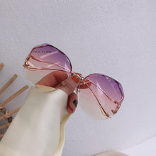 Load image into Gallery viewer, Oulylan Rimless Sunglasses Women Fashion Metal Bent leg Gradient Sun Glasses Ladies Sexy Blue Pink Eyewear Vintage Shades UV400