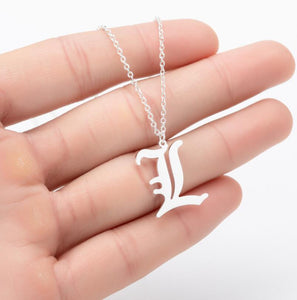 Stainless Steel Gold Color Chain Special Designed Initials Necklace A/B/C/D/E/F Custom Letter Necklace for Women