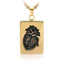 Load image into Gallery viewer, Gothic Punk Style Puzzel Paard Anatomical Heart Necklace For Men Fashion Gold Color Jewelry Party Couple Wedding Gifts VIP Link