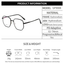 Load image into Gallery viewer, Gmei Optical Business Men Aluminum Magnesium Square Glasses Frame With Spring Hinges Brand Designer Spectacles Frames GF9008