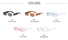 Load image into Gallery viewer, Rectangle Sunglasses Women Hip Hop Steampunk Sun Glasses Punk Metal Iron Hoop Square Eyeglasses UV400 Oculos